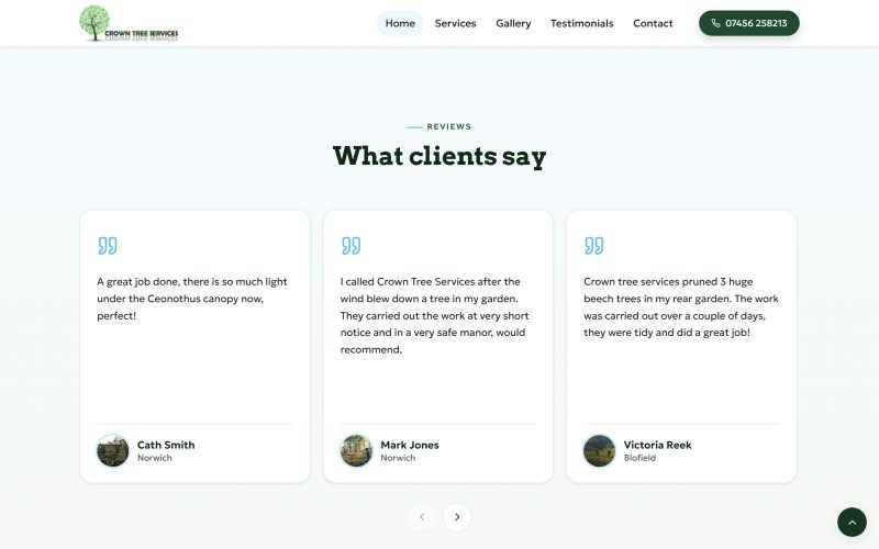 Crown Tree Services customer reviews